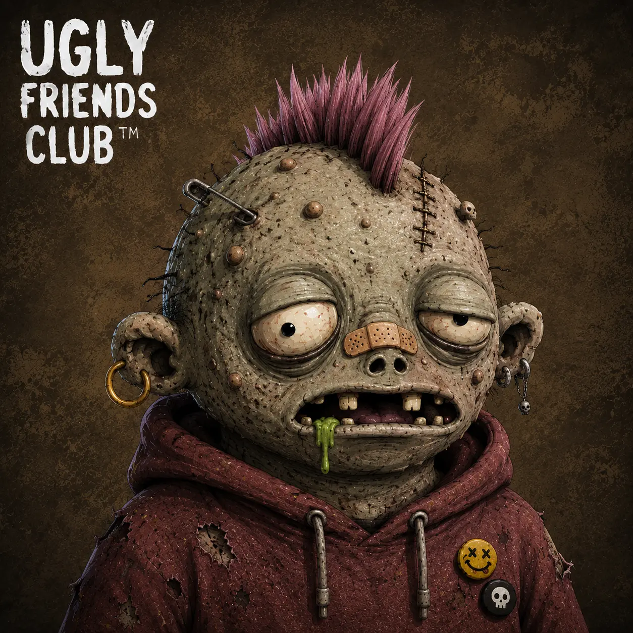 Ugly Friends Club collectible portrait PATCH #056